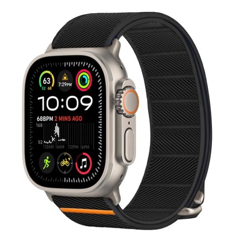 Pasek Tech-Protect Nylon Slip na Apple Watch 44 / 45 / 46 / 49 mm - czarny Pasek Tech-Protect Nylon Slip na Apple Watch 44 / 45 / 46 / 49 mm - czarny