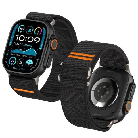 Pasek Tech-Protect Nylon Slip na Apple Watch 44 / 45 / 46 / 49 mm - czarny Pasek Tech-Protect Nylon Slip na Apple Watch 44 / 45 / 46 / 49 mm - czarny