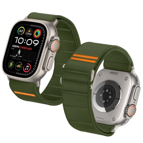 Pasek Tech-Protect Nylon Slip na Apple Watch 44 / 45 / 46 / 49 mm - zielony