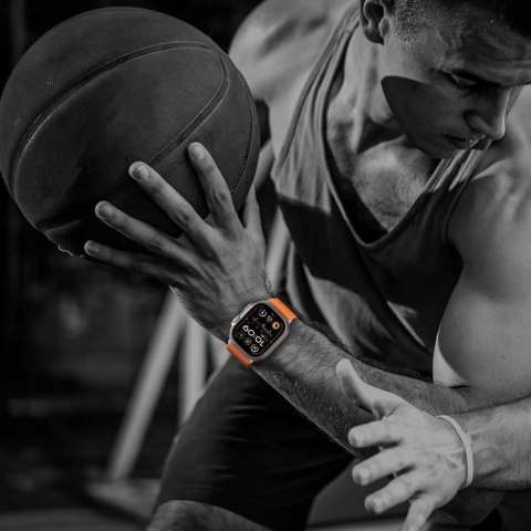 Pasek Tech-Protect Nylon na Apple Watch 44 / 45 / 46 / 49 mm - pomarańczowy