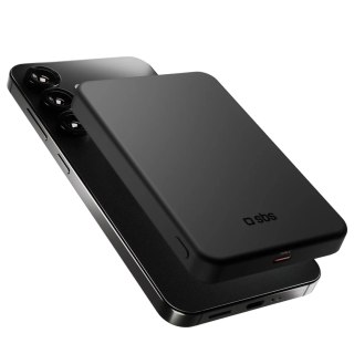 Powerbank SBS Mag Power Qi2 5000 mAh kompatybilny z MagSafe - czarny