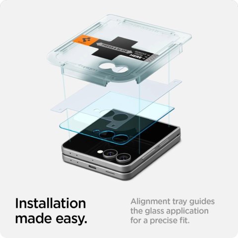 Szkło hartowane Szkło Spigen Glas.TR EZ Fit HD na Samsung Galaxy Z Flip 7 - przezroczyste