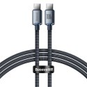 BASEUS kabel Typ C do Typ C PD 100W Crystal Shine CAJY000601 1,2 m czarny