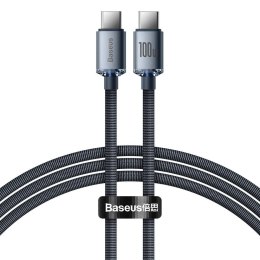 BASEUS kabel Typ C do Typ C PD 100W Crystal Shine CAJY000601 1,2 m czarny