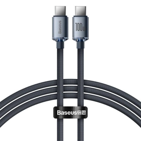 BASEUS kabel Typ C do Typ C PD 100W Crystal Shine CAJY000601 1,2 m czarny