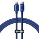 BASEUS kabel Typ C do Typ C PD 100W Crystal Shine CAJY000603 1,2 m niebieski