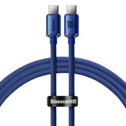 BASEUS kabel Typ C do Typ C PD 100W Crystal Shine CAJY000603 1,2 m niebieski