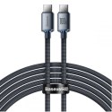 BASEUS kabel Typ C do Typ C PD 100W Crystal Shine CAJY000701 2 m czarny