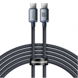 BASEUS kabel Typ C do Typ C PD 100W Crystal Shine CAJY000701 2 m czarny