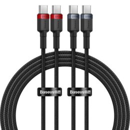 BASEUS kabel Typ C do Typ C PD 5A 100W Cafule P10318306003-00 2 sztuki 2 m czarno czerwony i czarno szary