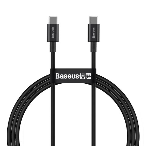 BASEUS kabel Typ C do Typ C PD100W Power Delivery Superior Series Fast Charging CATYS-B01 1 metr czarny