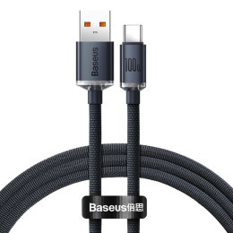 BASEUS kabel USB A do Typ C PD 100W Crystal Shine CAJY000401 1,2 m czarny