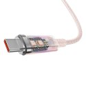 BASEUS kabel USB A do Typ C PD 100W Explorer CATS010404 1 m różowy
