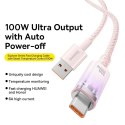 BASEUS kabel USB A do Typ C PD 100W Explorer CATS010404 1 m różowy