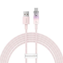 BASEUS kabel USB A do Typ C PD 100W Explorer CATS010504 2 m różowy