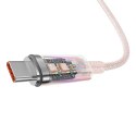 BASEUS kabel USB A do Typ C PD 100W Explorer CATS010504 2 m różowy