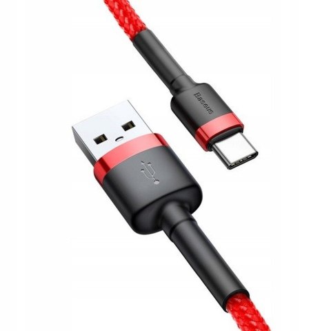 BASEUS kabel USB A do Typ C QC3.0 3A Cafule CATKLF-B09 0,5 m czerwony