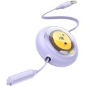 BASEUS kabel zwijany 3w1 USB A do Micro USB / Lightning / Typ C 3.5A CB000063 1,1 m fioletowy