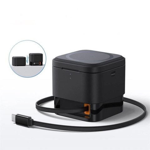 BASEUS ładowarka indukcyjna 2w1 kompatybilna z MagSafe 3A 20W BS-W531 czarna BASEUS ładowarka indukcyjna 2w1 kompatybilna z MagSafe 3A 20W BS-W531 czarna