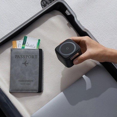 BASEUS ładowarka indukcyjna 2w1 kompatybilna z MagSafe 3A 20W BS-W531 czarna BASEUS ładowarka indukcyjna 2w1 kompatybilna z MagSafe 3A 20W BS-W531 czarna
