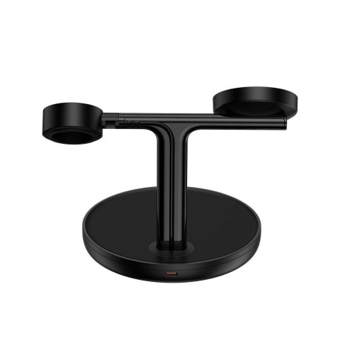 BASEUS ładowarka indukcyjna 3w1 kompatybilna z MagSafe 15W WXTE000101 czarna BASEUS ładowarka indukcyjna 3w1 kompatybilna z MagSafe 15W WXTE000101 czarna