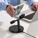 BASEUS ładowarka indukcyjna 3w1 kompatybilna z MagSafe 15W WXTE000101 czarna BASEUS ładowarka indukcyjna 3w1 kompatybilna z MagSafe 15W WXTE000101 czarna