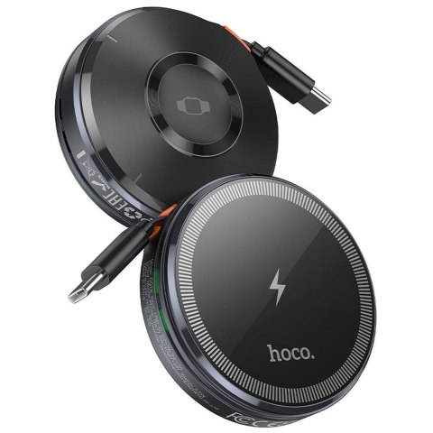 HOCO ładowarka indukcyjna z chowanym kablem Typ C kompatybilna z MagSafe i APPLE Watch 15W CQ18 szara HOCO ładowarka indukcyjna z chowanym kablem Typ C kompatybilna z MagSafe i APPLE Watch 15W CQ18 szara