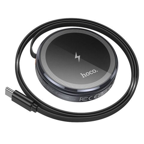 HOCO ładowarka indukcyjna z chowanym kablem Typ C kompatybilna z MagSafe i APPLE Watch 15W CQ18 szara HOCO ładowarka indukcyjna z chowanym kablem Typ C kompatybilna z MagSafe i APPLE Watch 15W CQ18 szara