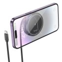 HOCO ładowarka indukcyjna z chowanym kablem Typ C kompatybilna z MagSafe i APPLE Watch 15W CQ18 szara HOCO ładowarka indukcyjna z chowanym kablem Typ C kompatybilna z MagSafe i APPLE Watch 15W CQ18 szara