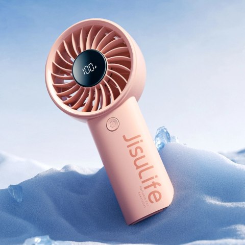 Mini wentylator Jisulife Handheld Fan Life4 5000mAh przenośny wiatraczek USB - różowy