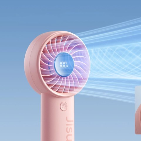 Mini wentylator Jisulife Handheld Fan Life4 5000mAh przenośny wiatraczek USB - różowy