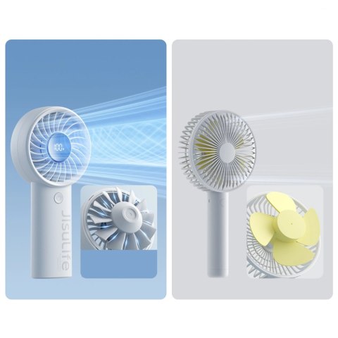 Mini wentylator Jisulife Handheld Fan Life4 5000mAh przenośny wiatraczek USB - szary