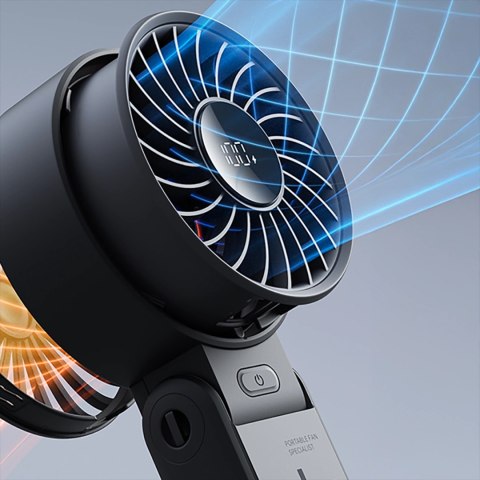 Mini wentylator Jisulife Handheld Fan Life7 3600mAh przenośny wiatraczek USB - czarny