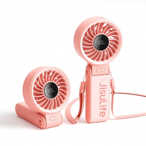 Mini wentylator Jisulife Handheld Fan Life7 3600mAh przenośny wiatraczek USB - różowy Mini wentylator Jisulife Handheld Fan Life7 3600mAh przenośny wiatraczek USB - różowy