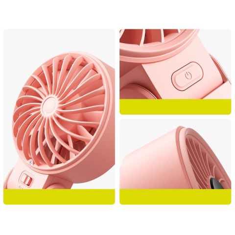 Mini wentylator Jisulife Handheld Fan Life7 3600mAh przenośny wiatraczek USB - różowy Mini wentylator Jisulife Handheld Fan Life7 3600mAh przenośny wiatraczek USB - różowy