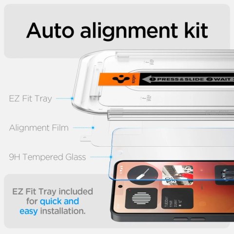 Szkło hartowane Spigen Glas.tR EZ Fit na Nothing Phone 3A / 3A Pro - przezroczyste