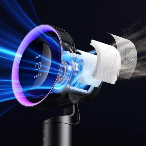 Wentylator turbinowy Jisulife Table Fan Pro3 10000mAh biurkowy z filtrem - ciemnoszary