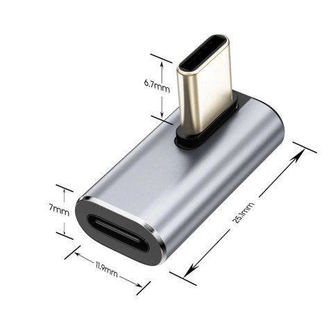 Adapter kątowy Tech-Protect Ultraboost AA03 USB-C - szary Adapter kątowy Tech-Protect Ultraboost AA03 USB-C - szary