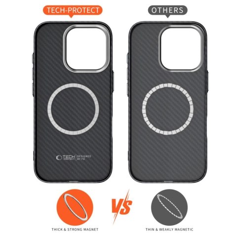 Etui Tech-Protect Ion Carbon MagSafe na Samsung Galaxy S25 - czarne Etui Tech-Protect Ion Carbon MagSafe na Samsung Galaxy S25 - czarne