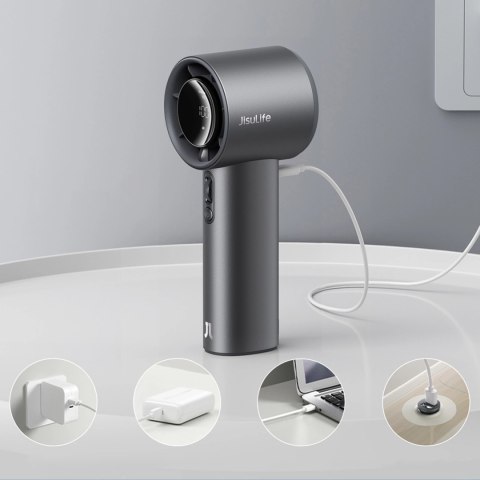 Mini wentylator Jisulife Handheld Fan Pro1 S FA53PRO przenośny wiatraczek USB - ciemnoszary Mini wentylator Jisulife Handheld Fan Pro1 S FA53PRO przenośny wiatraczek USB - ciemnoszary
