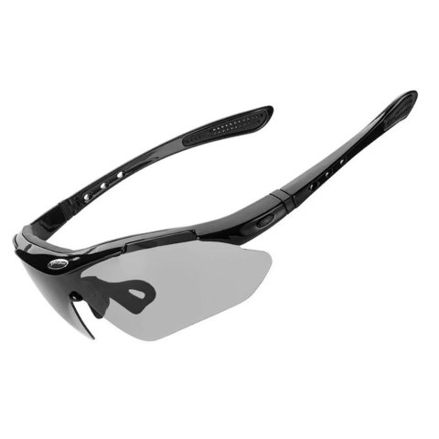 Okulary rowerowe Rockbros 10143 fotochromowe UV400 - czarne