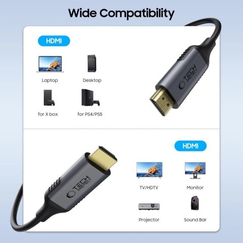 Tech-Protect UltraBoost Kabel Tech-Protect UltraBoost HDMI do HDMI 2.1 4K 120HZ / 8K 60Hz 2m - czarny Tech-Protect UltraBoost Kabel Tech-Protect UltraBoost HDMI do HDMI 2.1 4K 120HZ / 8K 60Hz 2m - czarny