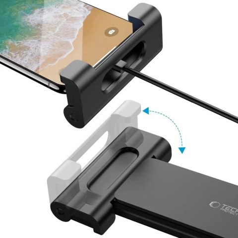 Uchwyt Tech-Protect V1 samochodowy teleskopowy na zagłówek na telefon - czarny Uchwyt Tech-Protect V1 samochodowy teleskopowy na zagłówek na telefon - czarny