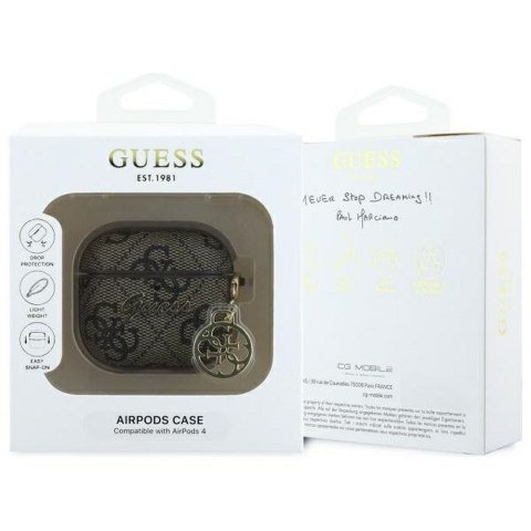 GUESS futerał do APPLE AirPods 4 GUA4G4GSMW (PU 4G W / Charm) brązowy
