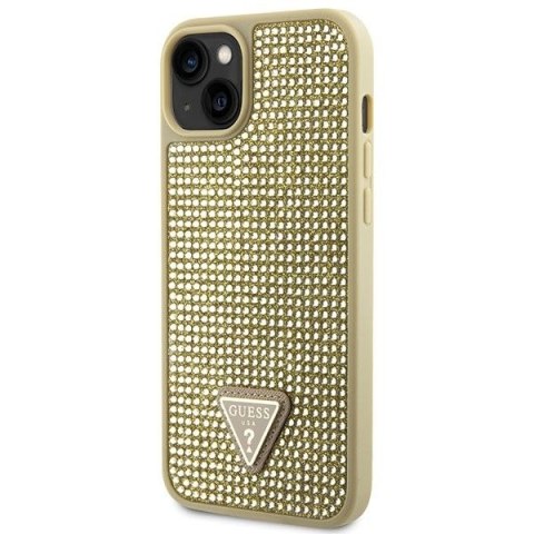 GUESS futerał do IPHONE 13 / 14 / 15 GUHCP14SHDGTPD (Rhinestone Triangle) złoty