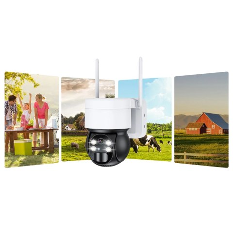 Kamera Choetech ASC006-4G solarna inteligentna PTZ 4G LTE z panelem słonecznym 5W - biała Kamera Choetech ASC006-4G solarna inteligentna PTZ 4G LTE z panelem słonecznym 5W - biała