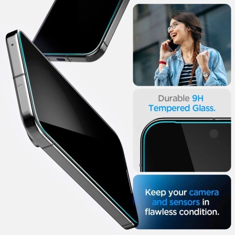 Szkło prywatyzujące Spigen Glas.TR "Ez Fit" Privacy HD 2-pack na Google Pixel 9 / 9 Pro Szkło prywatyzujące Spigen Glas.TR "Ez Fit" Privacy HD 2-pack na Google Pixel 9 / 9 Pro