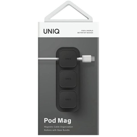 UNIQ Pod Mag magnetyczny organizer do kabli + baza ciemnoszary/charcoal dark grey UNIQ Pod Mag magnetyczny organizer do kabli + baza ciemnoszary/charcoal dark grey