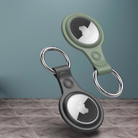 Dux Ducis zestaw 4x silikonowe etui brelok zawieszka case do lokalizatora Apple AirTag (4 kolory: czarny, zielony, różowy, niebi