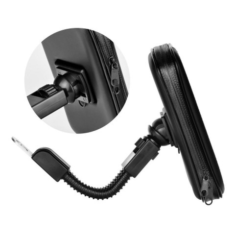 Uchwyt motocyklowy na zamek wodoodporny ( 6,4" - 8" ) CM757 czarny Uchwyt motocyklowy na zamek wodoodporny ( 6,4" - 8" ) CM757 czarny